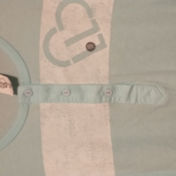 Live Love Dream woman's size XSP 3/4 sleeve Henley half button scoop neck NWT - Picture 10 of 12